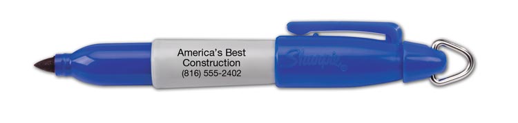 Handy mini SHARPIE marker is the perfect size to take anywhere! Promote your business with the barrel imprinting.