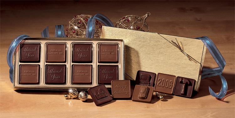 108714 - Personalized Holiday Chocolate Gift Boxes
