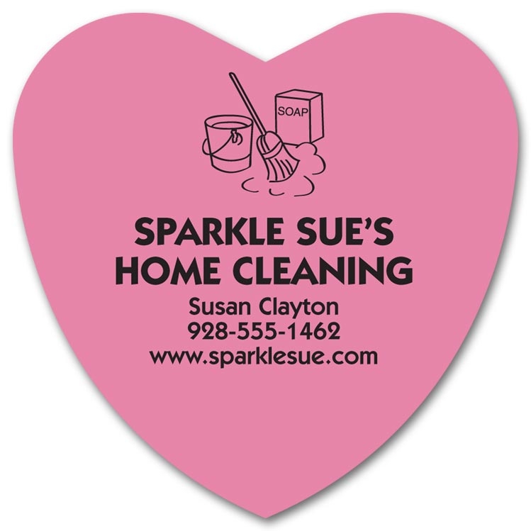 Personalized Heart Shaped Magnets are a perfect way to promote your business.