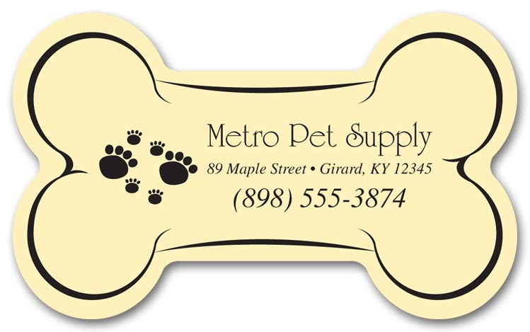 Personalized Dog Bone Magnets are ideal for promoting your business. 