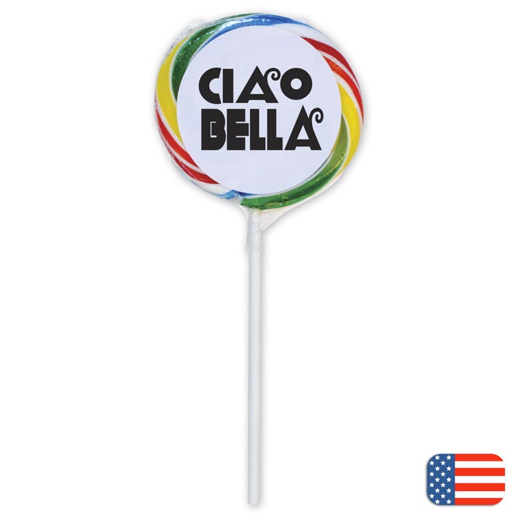 Old fashioned rainbow whirly pops with personalization