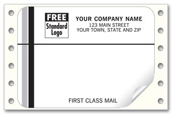 Custom First Class Mail, Mailing Labels, Continuous, White
