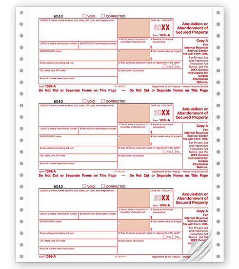 TF7158 - 1099 Forms - Continuous 1099-A
