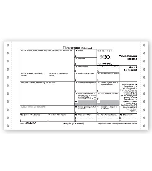 TF7194 - Continuous 1099 Form - Miscellaneous Income