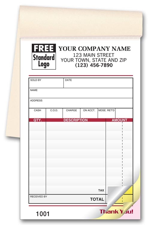 2540 - Customized Sales Books with 50 Slips per Book