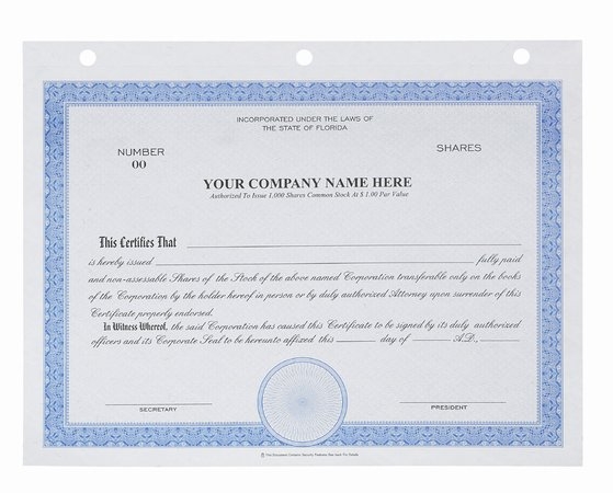 CRT1201 - Big Board Stock Certificates