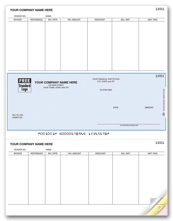 These Accounts Payable Checks let you pay multiple invoices at once. Choose your check color and typestyle.