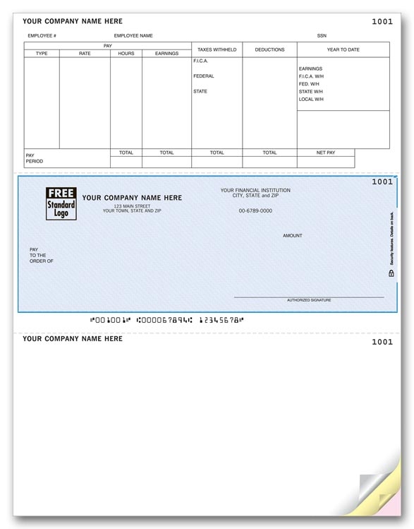 DLM313 - Laser Payroll Checks Printing, YTD Tax Deductions