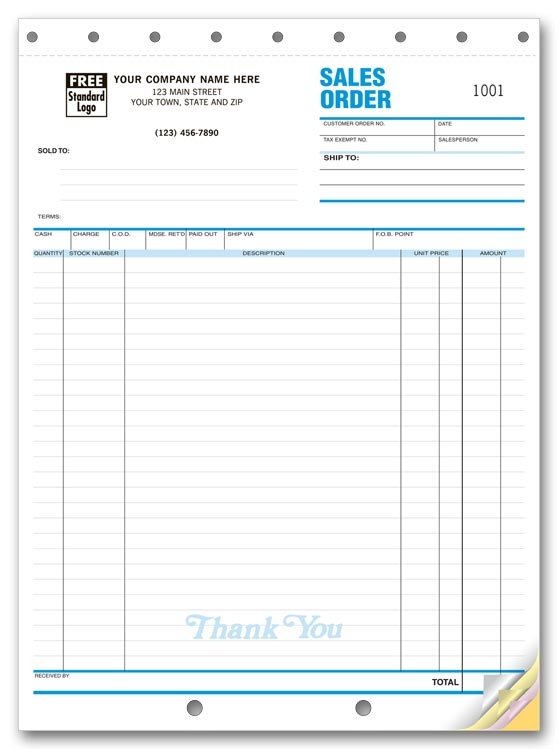 53 - Sales Order Forms with Follow-Up
