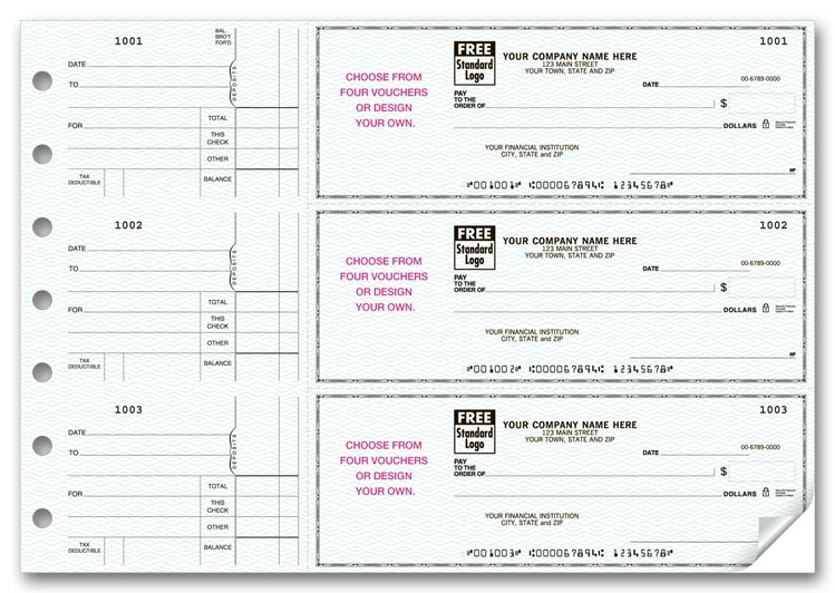 53225N - Personalized 3-To-Page Voucher Check