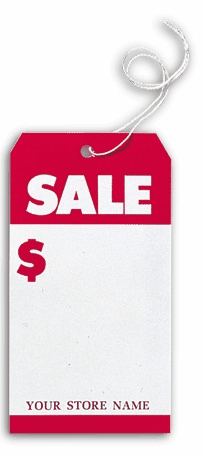 6041 - Personalized Large Pre-Strung Sale Tag Printing