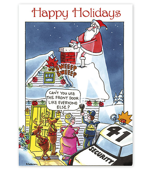 This adorable humorous card is ideal for those in the security industry.