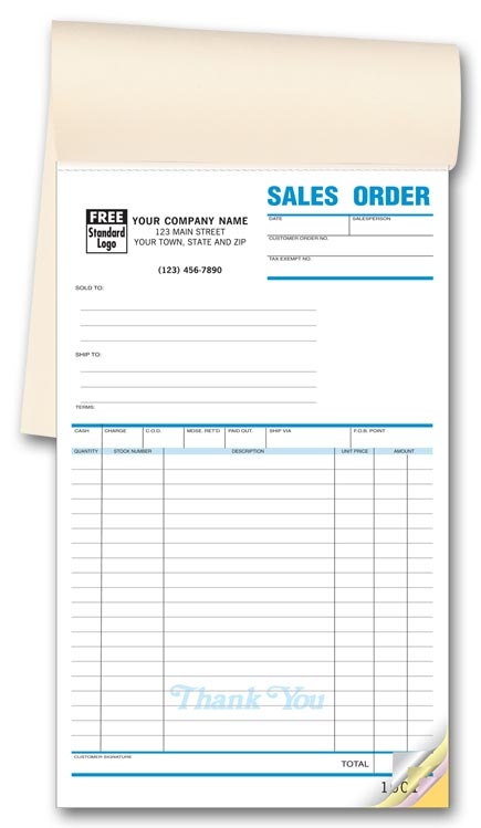 82 - Custom Sales Order Book Printing