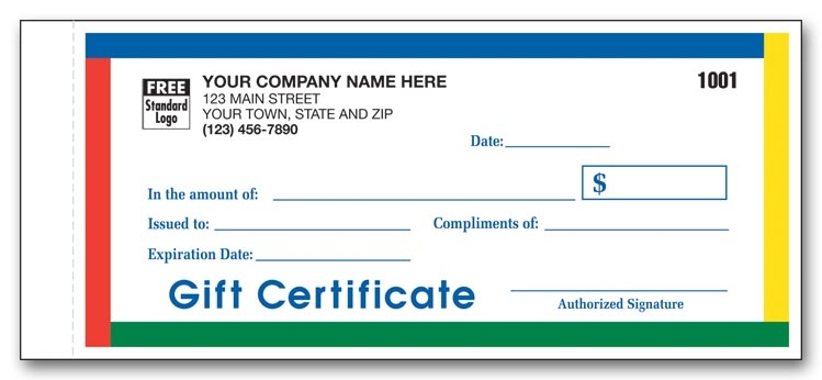 Simple and easy to use, these gift certificates are perfect for your business.