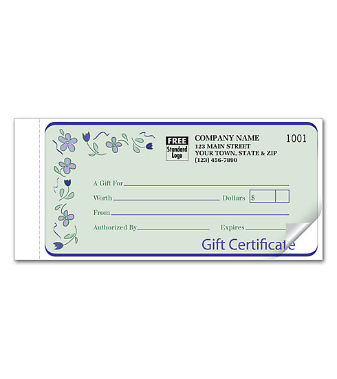 Handy and simple, these gift certificates are perfect for any business. 