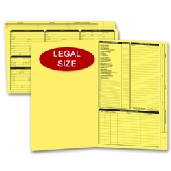 Yellow real estate listing folders