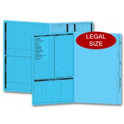 Blue real estate folders, legal size