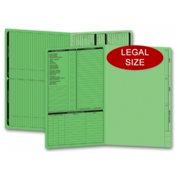Green real estate folders, legal size