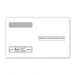 W-2 Tax Envelopes - Double-Window - Horizontal Format, 4-Up