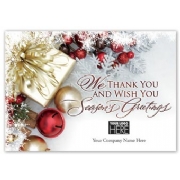 MT15024, Gift of Thanks Holiday Logo Cards Imprinted