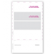 Blank Laser W-2 Tax Forms - Horizontal, Self-Mailer, 4-Up