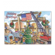 Holiday Contractor Card- Christmas Crane