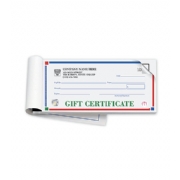 Gift Certificate Books- Primary Colors- High Security