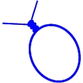 Plastic Coated Wire Ties - 9-Inch, Blue