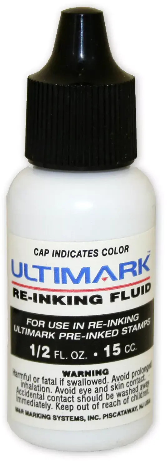 Ink Refill for Pre-Inked Stamps - Black