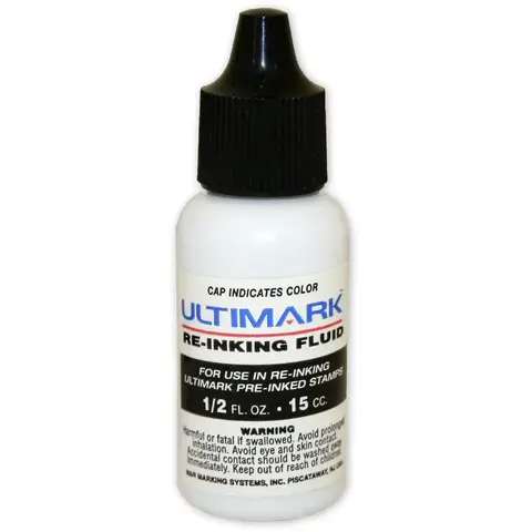 Ink Refill for Pre-Inked Stamps - Black