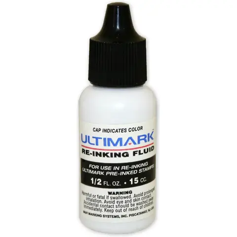 Ink Refill for Pre-Inked Stamps - Black