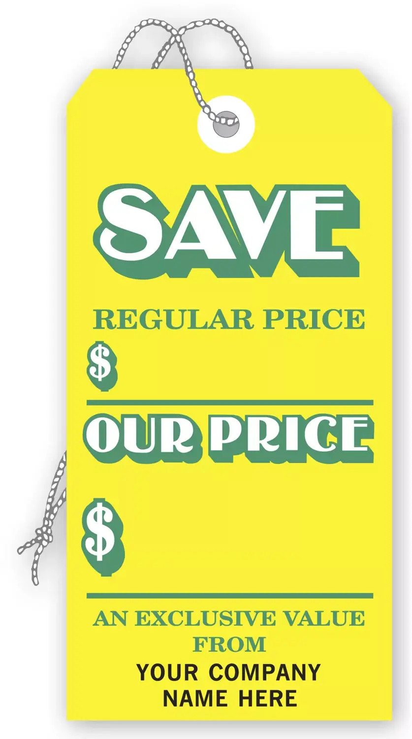 Large Yellow Price Tags