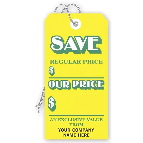 Large Yellow Price Tags