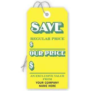 Large Yellow Price Tags