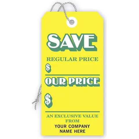 Large Yellow Price Tags