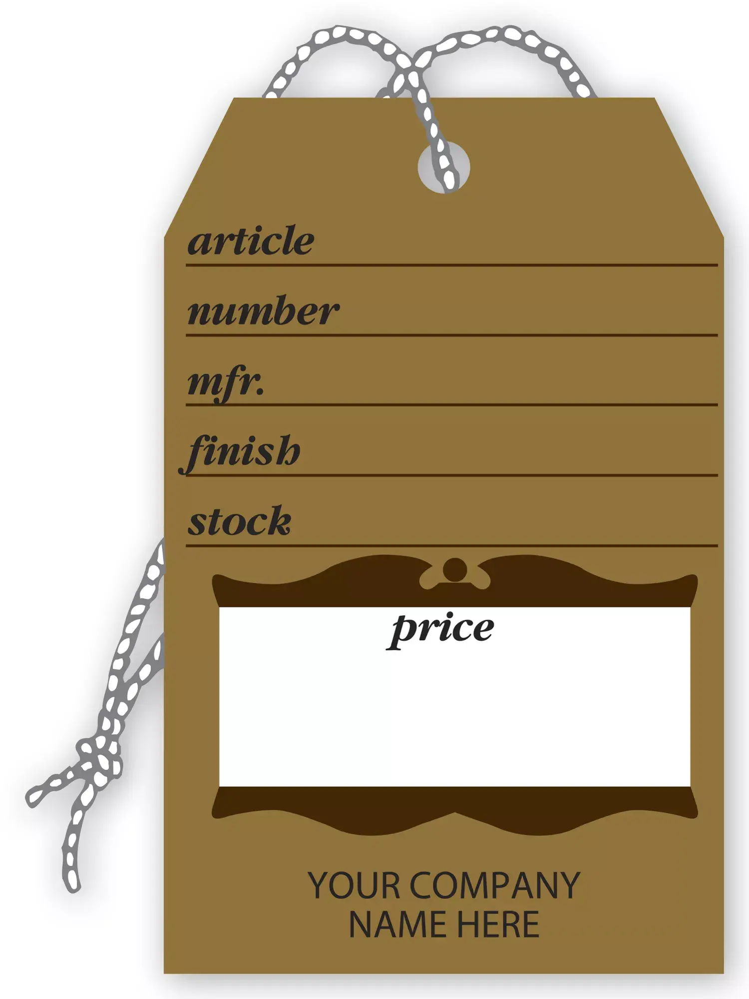 Small Furniture Brown Price Tags