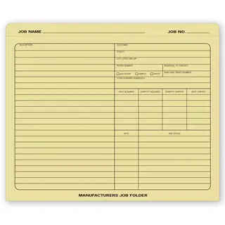 Manufacturing Job Folders