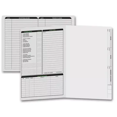 Grey real estate folders