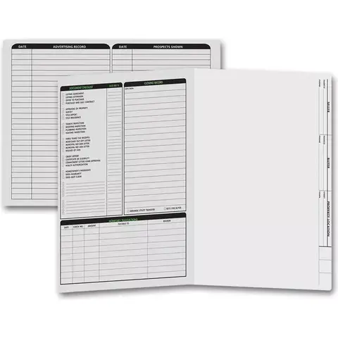 Grey real estate folders