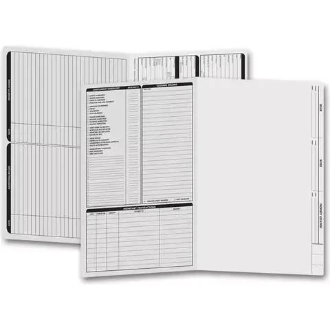 Gray real estate folders- legal size