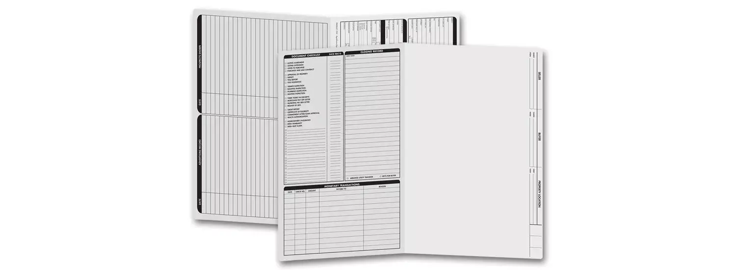 Gray real estate folders- legal size