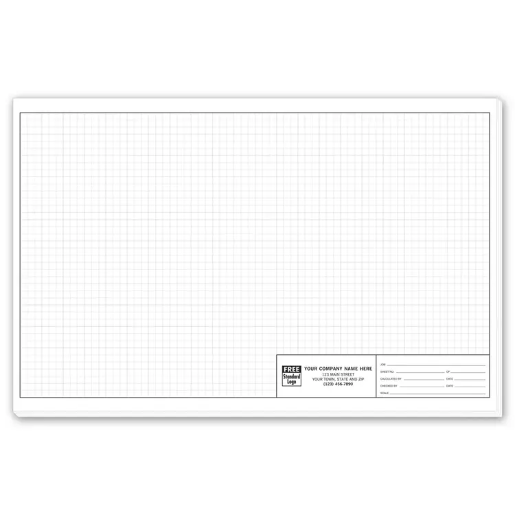 11x17 Engineering Graph Pads, 1/4 inch