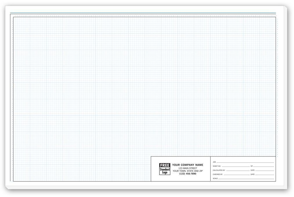 1/8 inch 17x11 Engineering Graph Pads