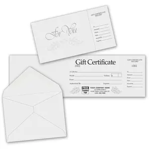 Custom Gift Certificates-Gray & Silver