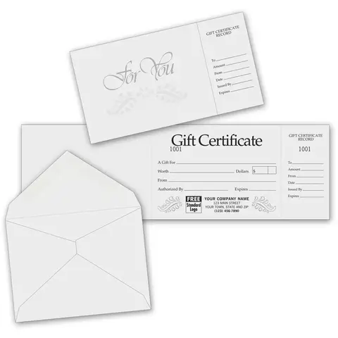 Custom Gift Certificates-Gray & Silver