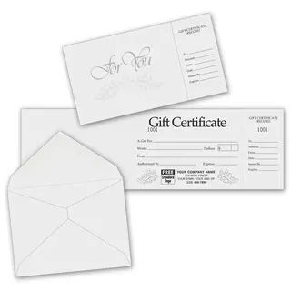 Custom Gift Certificates-Gray & Silver
