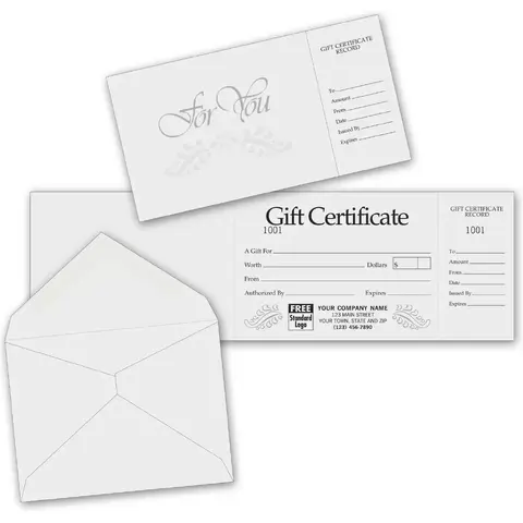 Custom Gift Certificates-Gray & Silver