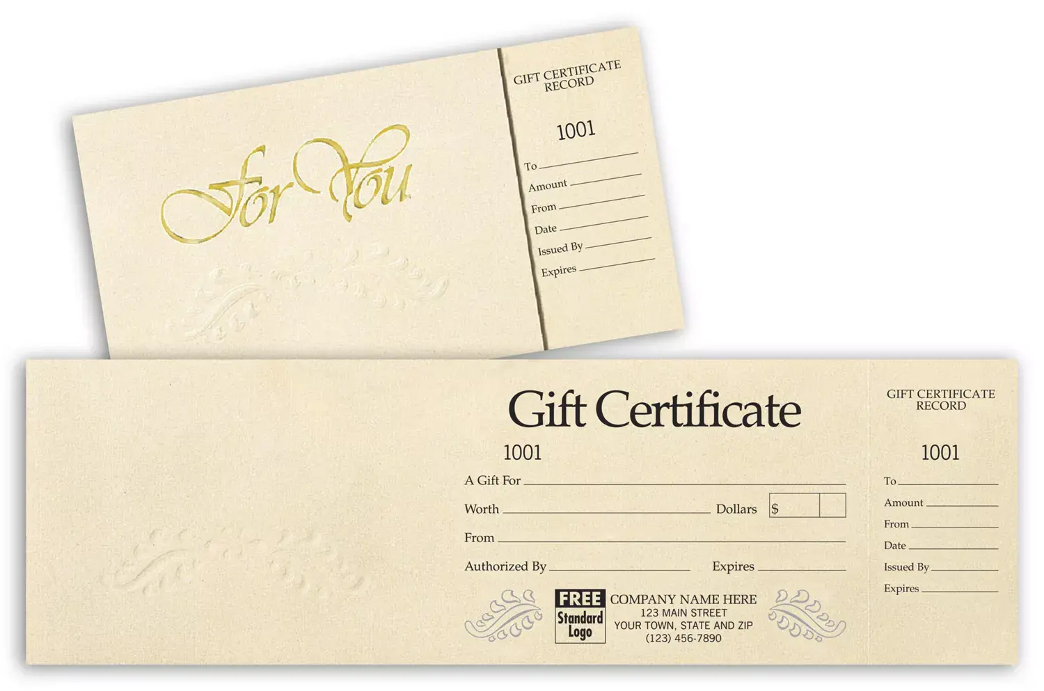 Gift Certificate- Ivory and Gold
