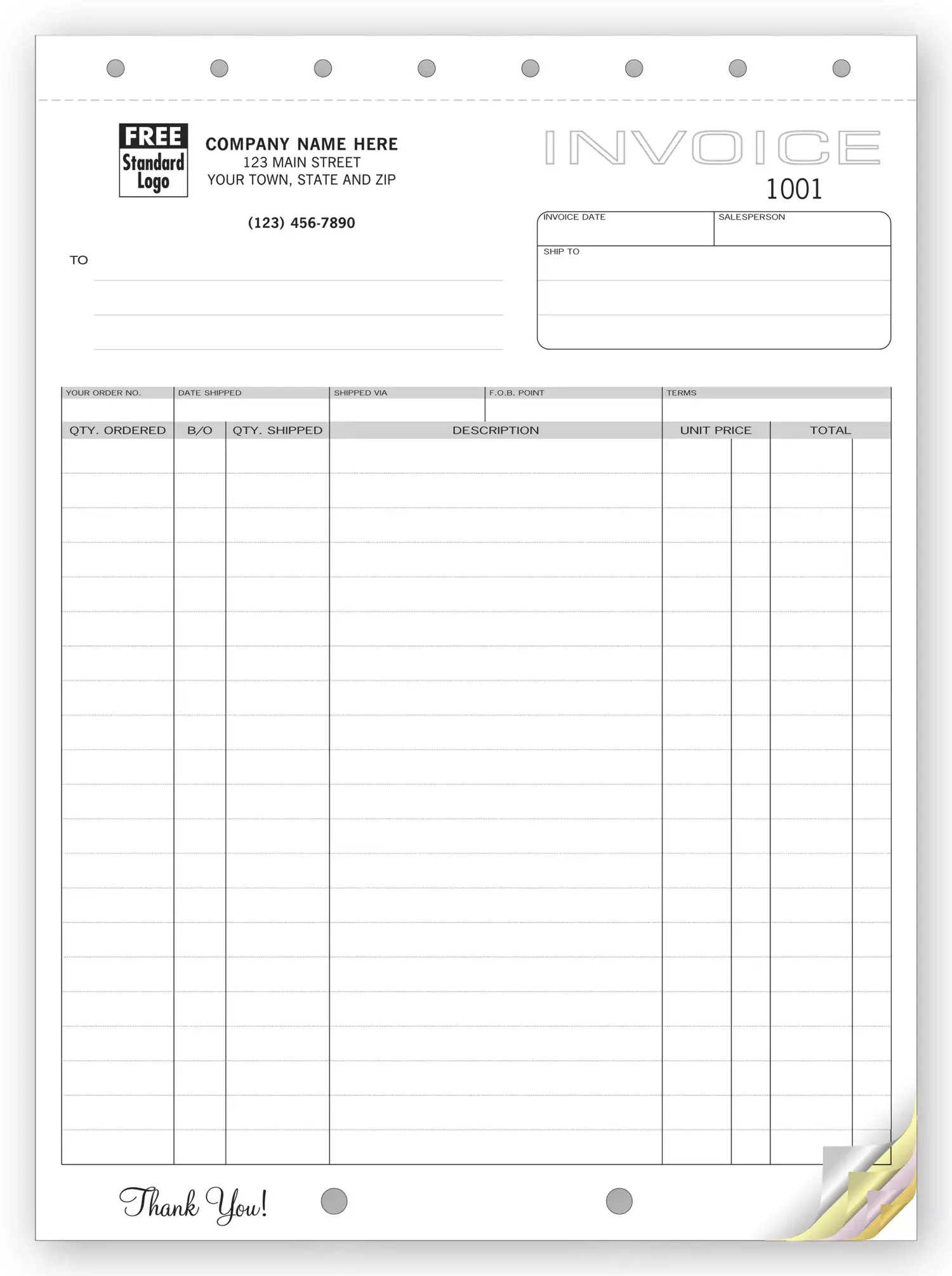 Shipping Invoices, 3-Part