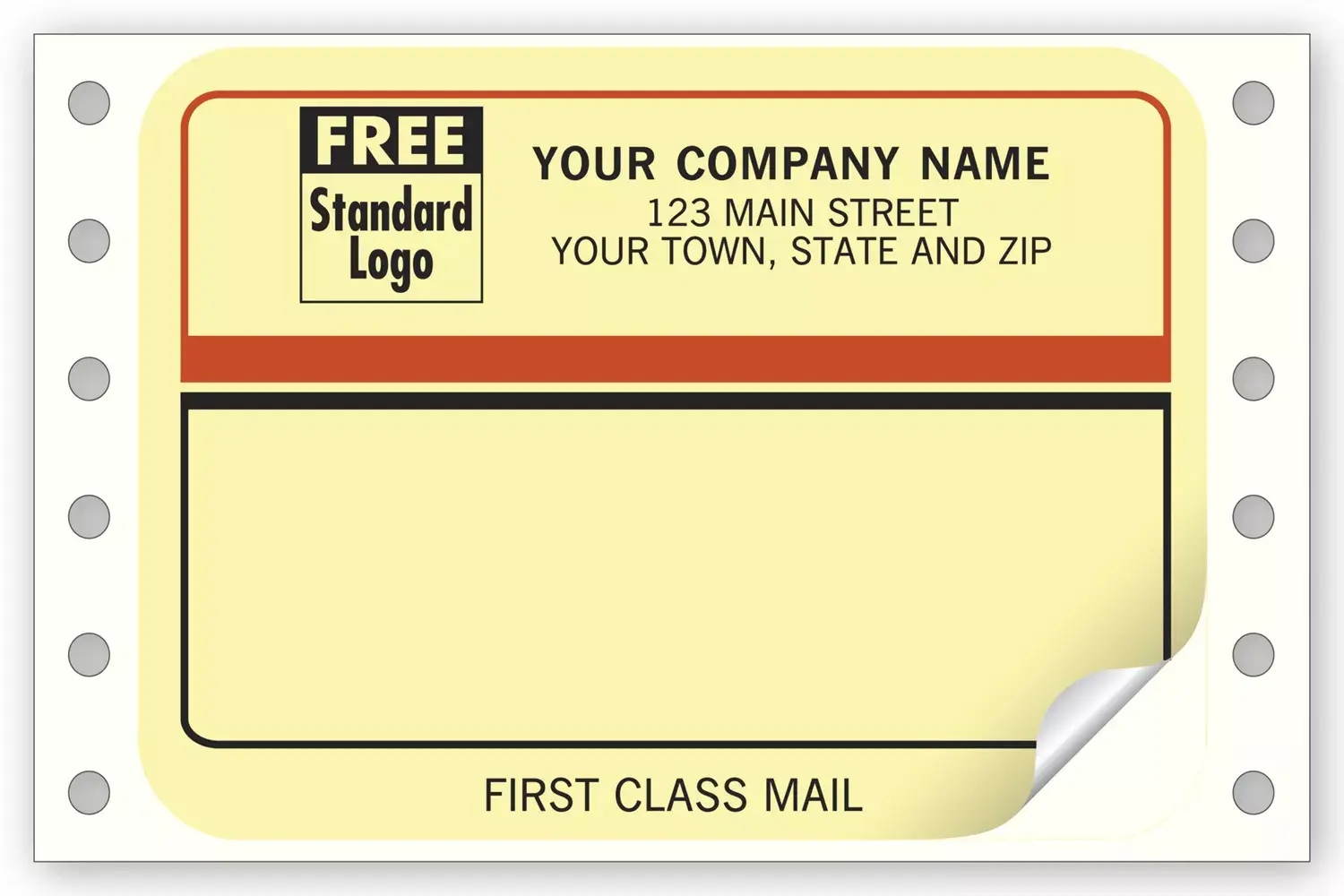 1226, Continuous Mailing Label, "First Class Mail"